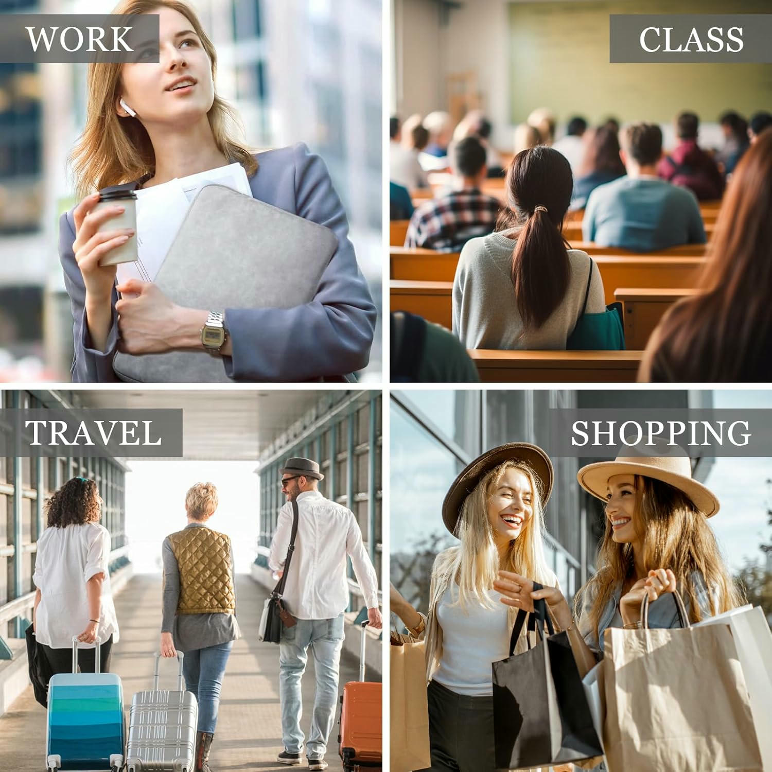 Bossa de mà per a dona, bossa de cuir sintètic gran amb corretja ajustable, 2 organitzadors de bossa i bossa, nansa superior per a la feina, l'escola, viatges, compres, color marró