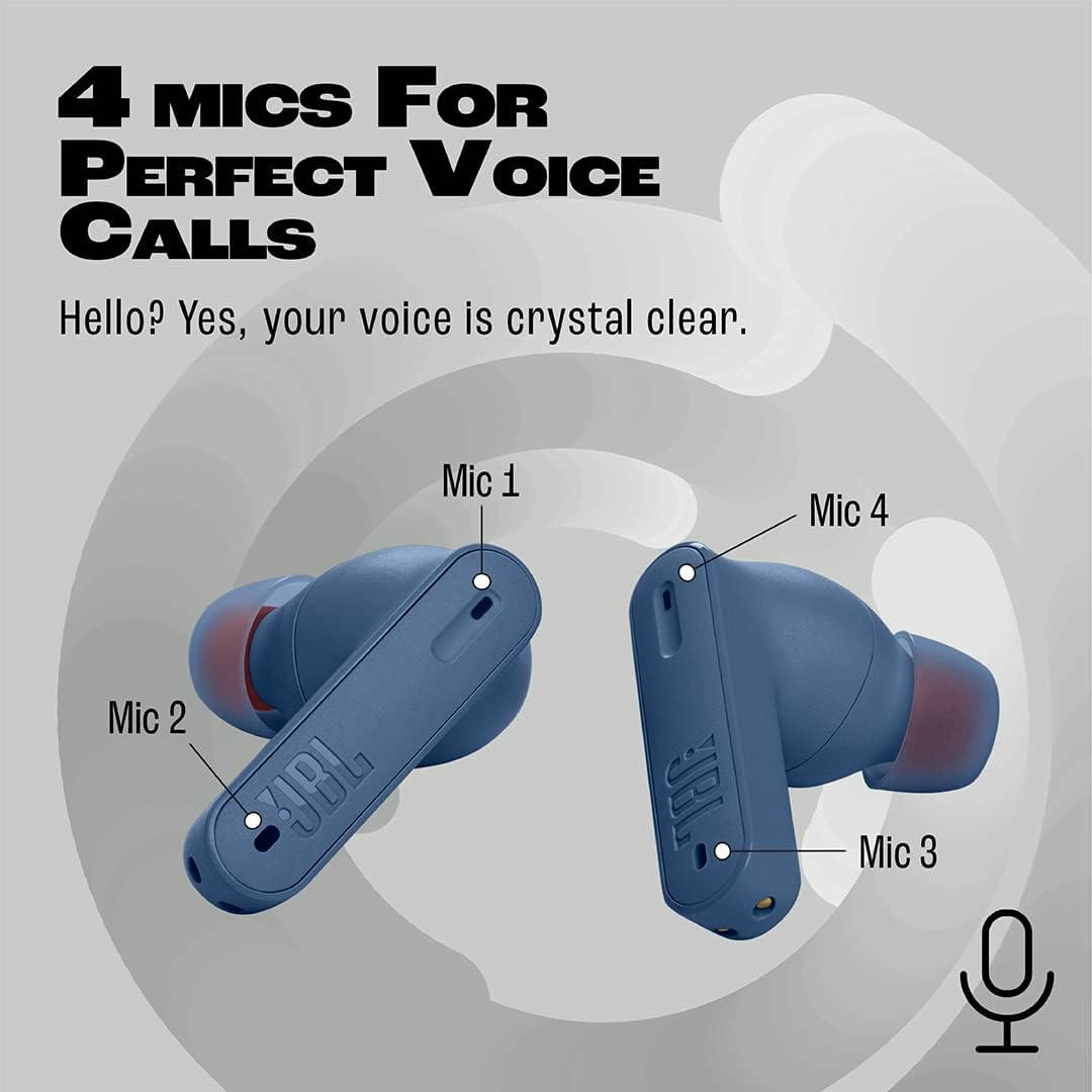 JBL TUNE 230NC TWS Auriculares inalámbricos In Ear True Wireless Bluetooth IPX4 con micrófono incorporado para música, deportes y llamadas, hasta 40h de batería, estuche de carga, azul
