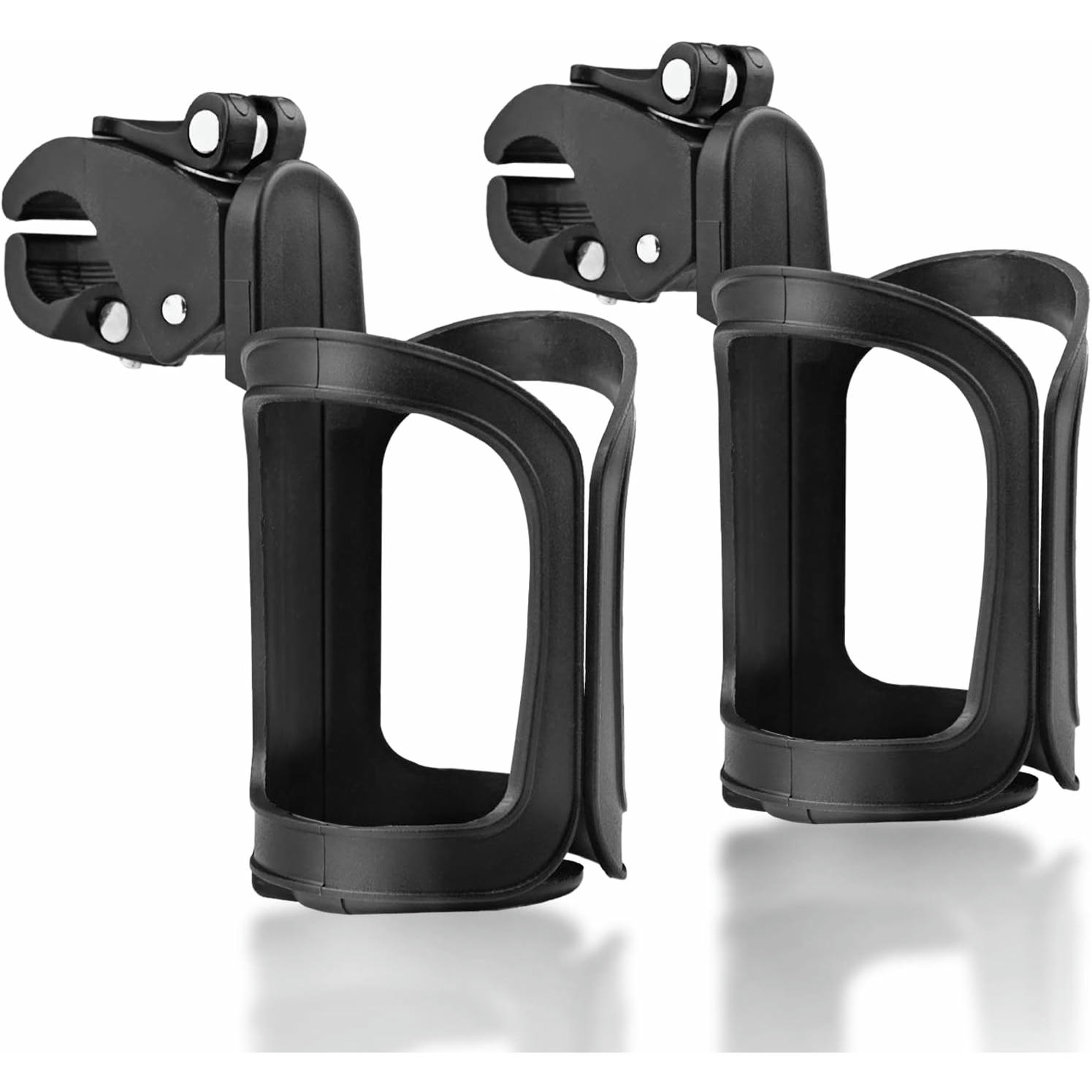 Portavasos Universal Ajustable para Cochecito y Bicicleta - 360 Grados, Ideal para Botellas y Tazas