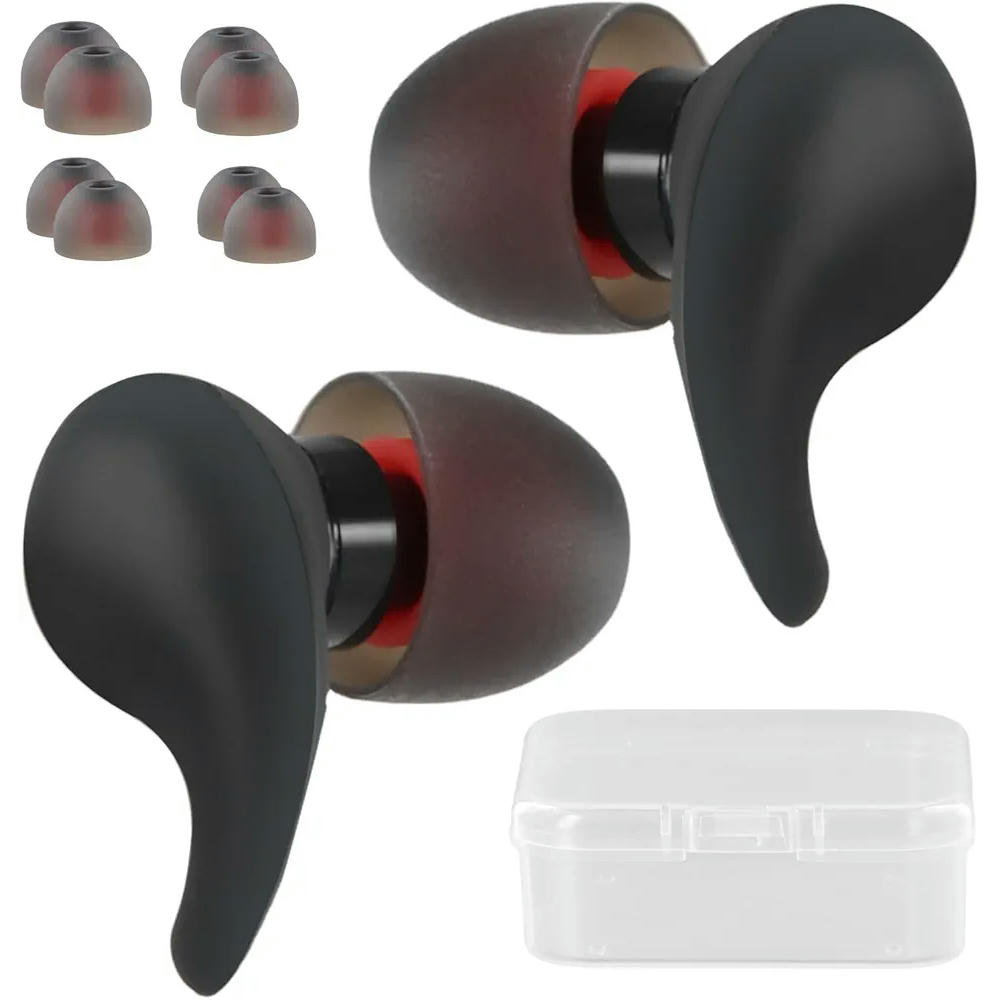 Tapones Tolenre para Reducción de Ruido, Protección Auditiva Reutilizable de Silicona, Ideal para Dormir, Tallas XS/S/M/L, Incluye 8 Almohadillas