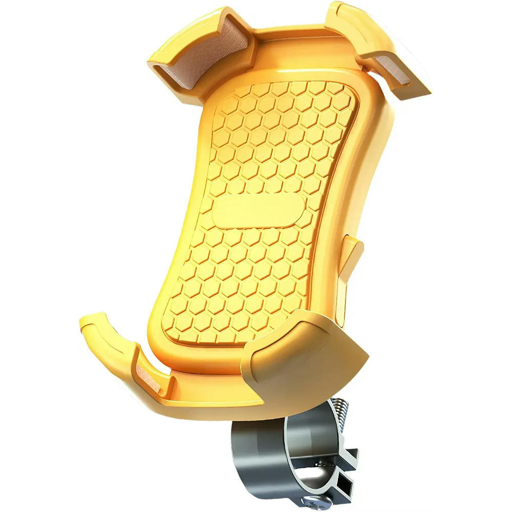 Soporte Móvil para Bicicleta con Rotación 360° y Liberación Rápida para Smartphones de 4.7-6.9” (Color Amarillo)