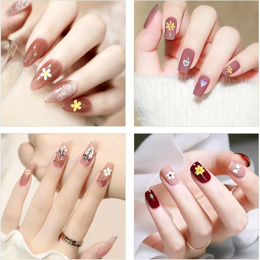 Pegatinas para Uñas 3D, Calcomanías Decorativas Autoadhesivas, Diseño Ideal para DIY, Accesorios de Manicura, Compatible con Uñas Naturales y Acrílicas