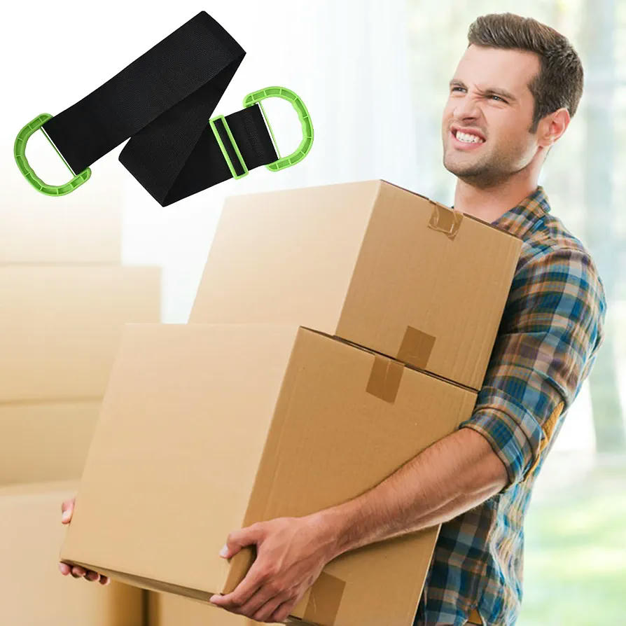 Pack de 2 Correas Ajustables para Mudanza, Capacidad de 270 kg, Material Resistente y Multifuncional