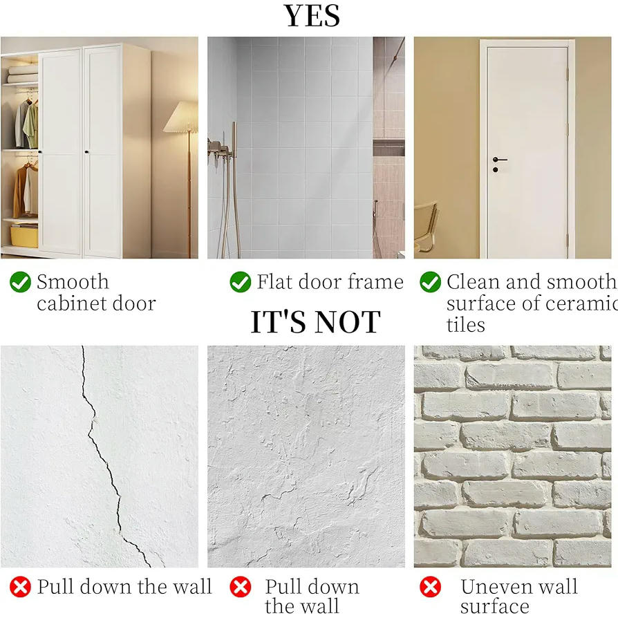 Juego de 4 ganchos adhesivos blancos de marca, ganchos en forma de J sin marcas, impermeables para baño y cocina, base adhesiva de 5,5 cm (Blanco)