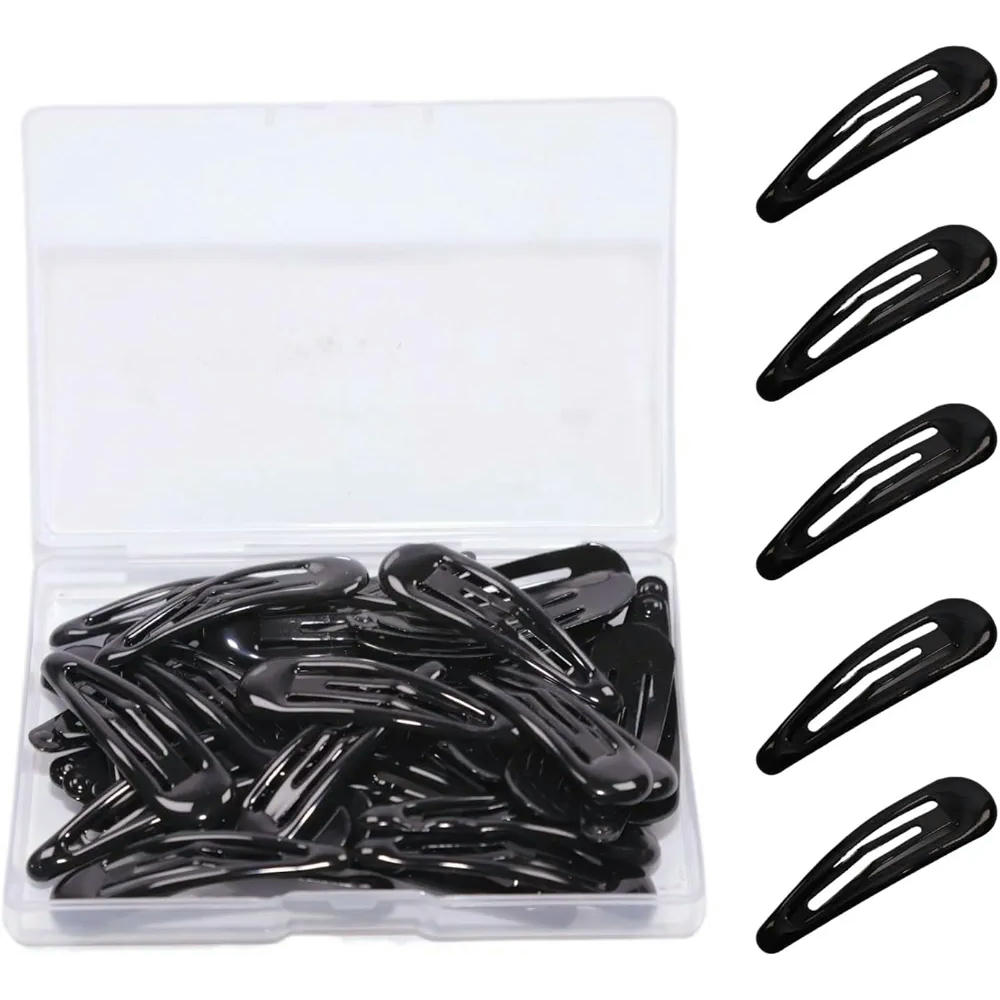 Pinzas para el Cabello de Metal Pequeñas, 40 Piezas de Horquillas para Mujer y Niña, Accesorios Prácticos en Color Negro y Combinaciones Variadas