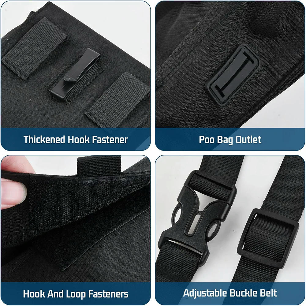 Bolsa de premios para perros, modelo multifuncional con clicker de entrenamiento, tela Oxford, color negro, con cinturón ajustable, ideal para paseos y entrenamiento