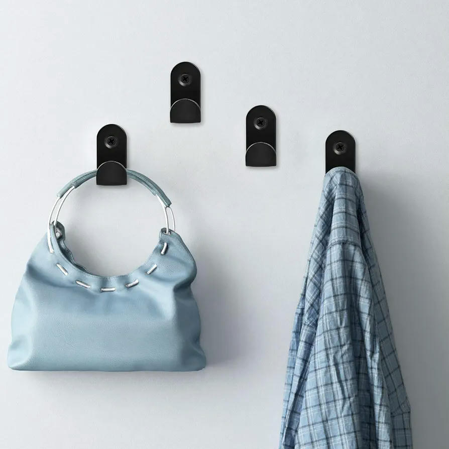 20 Ganchos para Abrigos de Acero Inoxidable, Mini Ganchos Neutros de Pared con 20 Tornillos de Expansión, Perfectos para Colgar Abrigos, Toallas y Más en Dormitorios, Baños y Cocinas