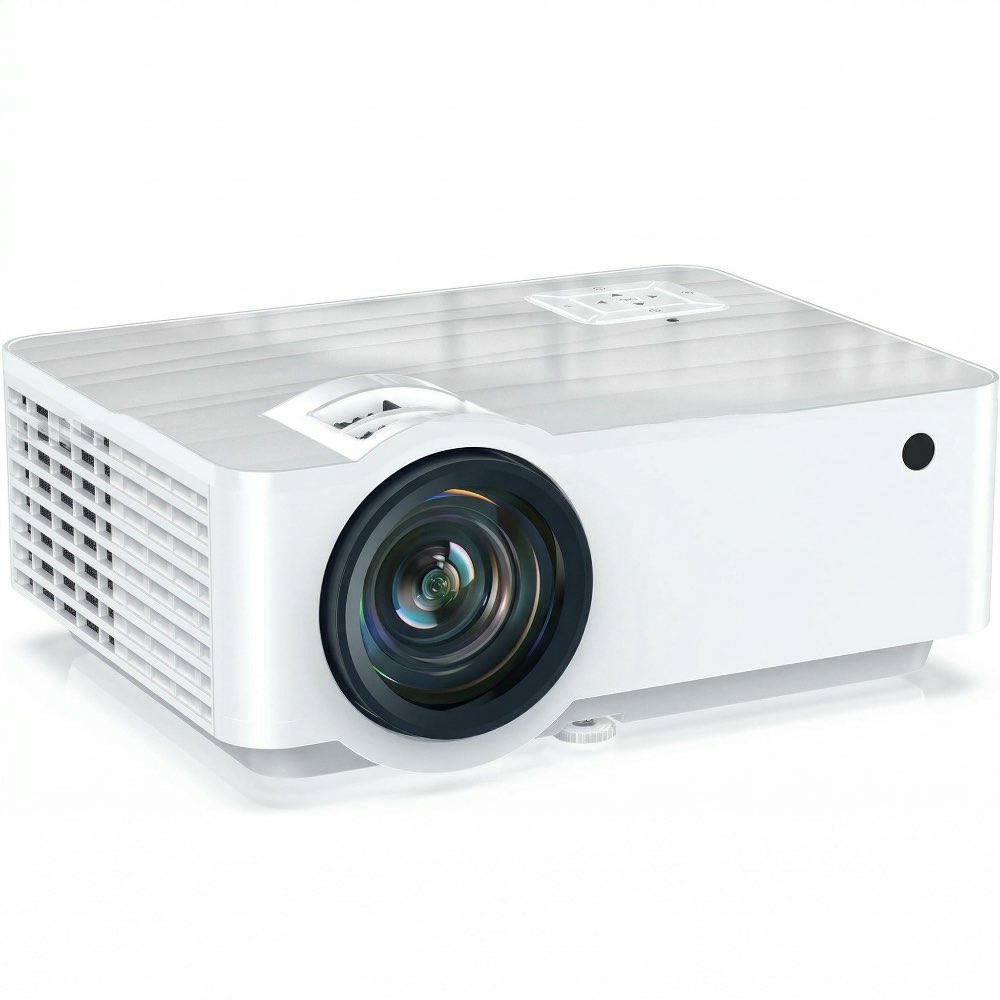 Proyector TOPVISION Mini T6 Bluetooth 1080P Nativo 9500 Lúmenes, Proyector Portátil Compatible con HDMI/AV/USB, Ideal para Cine en Casa y Juegos