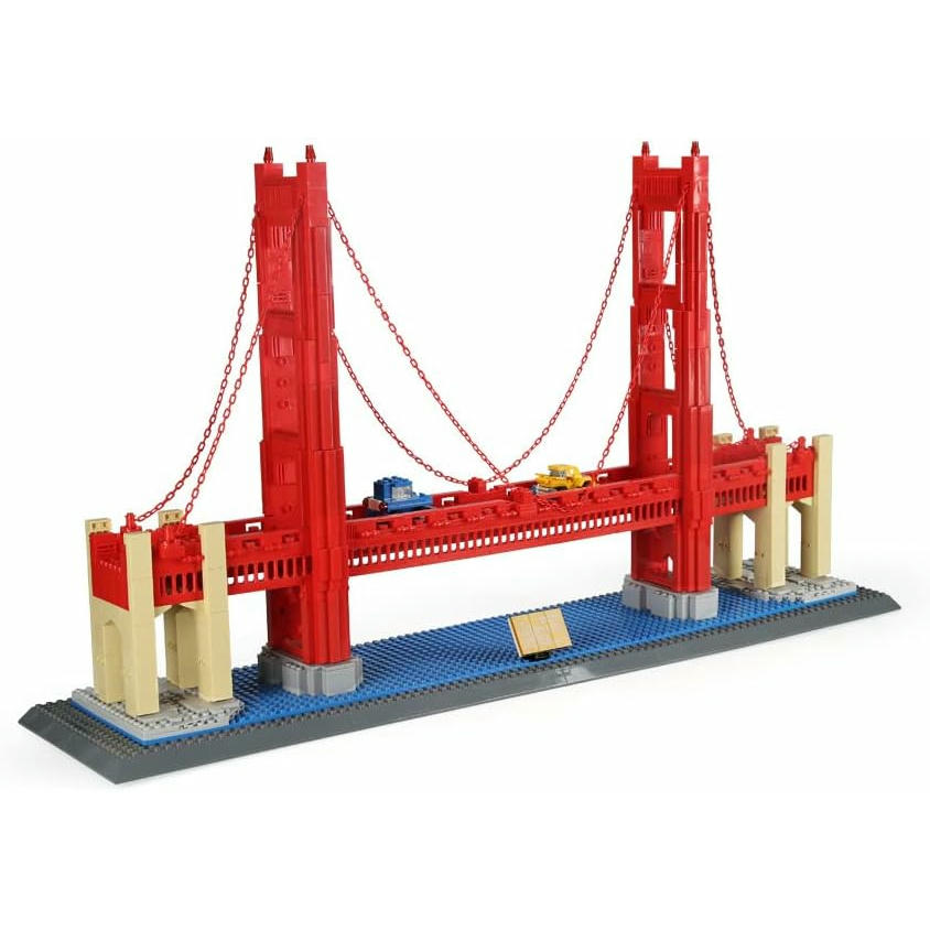 Apostrophe Games - Juego de bloques de construcción del puente Golden Bridge de San Francisco en miniatura, de la famosa serie Monumentos de arquitectura, para niños y adultos, 1977 piezas