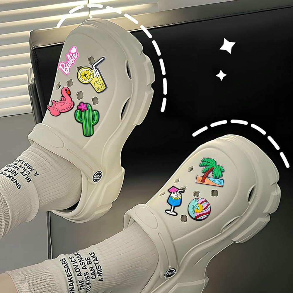 Juego de 35 Adornos Coloridos para Zapatos, Broches para Crocs, Decoraciones de PVC Duraderas y Resistentes al Agua, Abalorios para Niños y Adultos (multicolor)