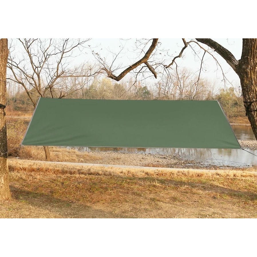 Toldo de Camping Impermeable 3x3 m para Sombra y Protección UV, con cuerdas y 4 clavijas