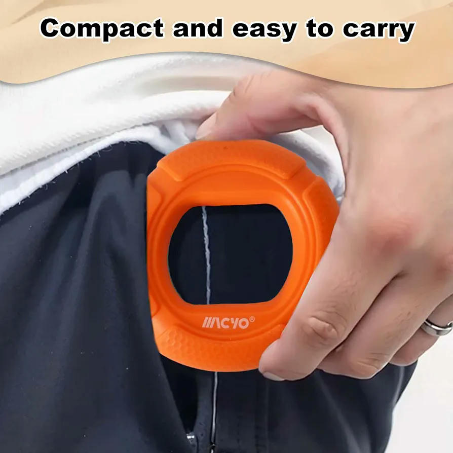 Conjunto de 3 Entrenadores de Agarre con 3 Niveles de Resistencia, Portátiles y Compactos para el Fortalecimiento de Manos y Antebrazos