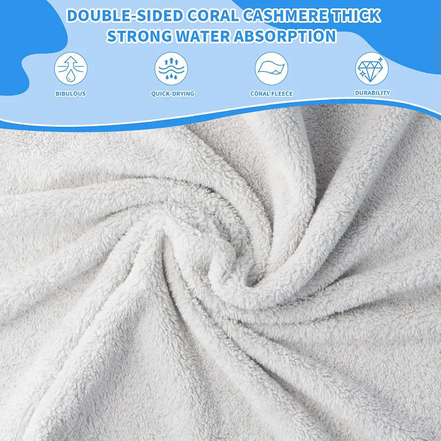 Paño de Microfibra Absorbente para Coche, 3 Piezas, 60x40cm, Gris, Ideal para Secado y Limpieza