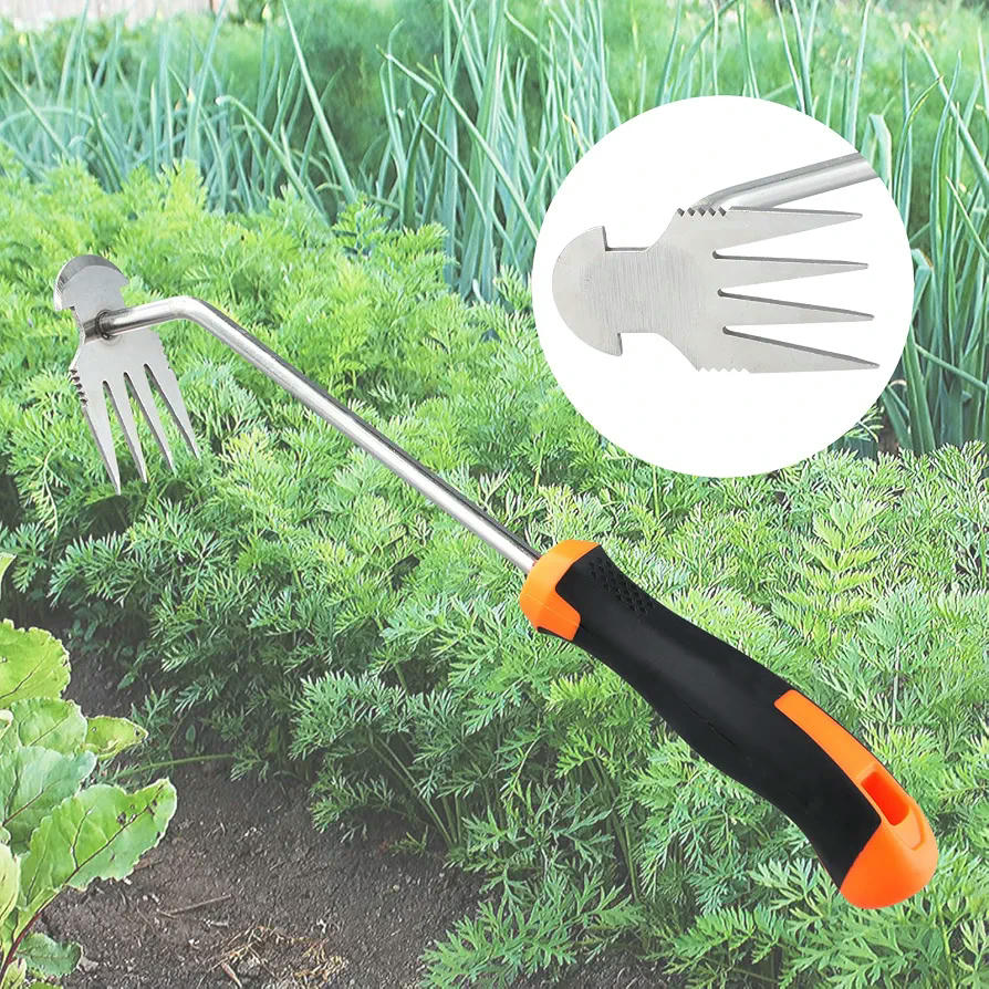 Extractor de Malas Hierbas de Acero Inoxidable con Diseño Ergonómico para Jardinería (35 cm)