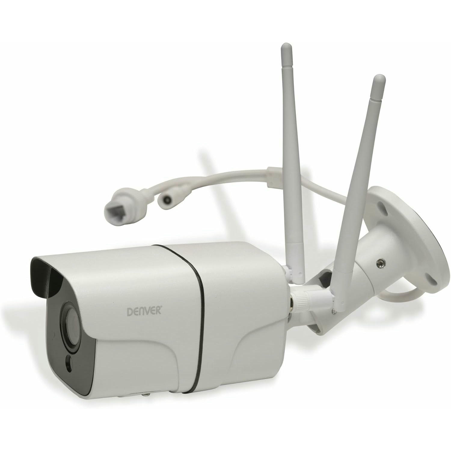 Denver Cámara de vigilancia Wi-Fi Inteligente para Exteriores SHO-110. Cámara Domo IP. Sensor de Movimiento. Compatible con Tuya. Audio bidireccional.