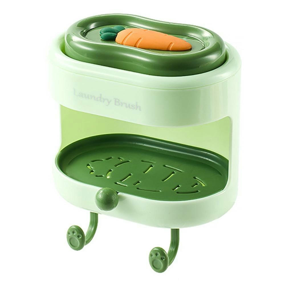 2 Cajas de Jabón Multifuncionales Colgantes, Tres en Uno, para Baño y Cocina (Verde)