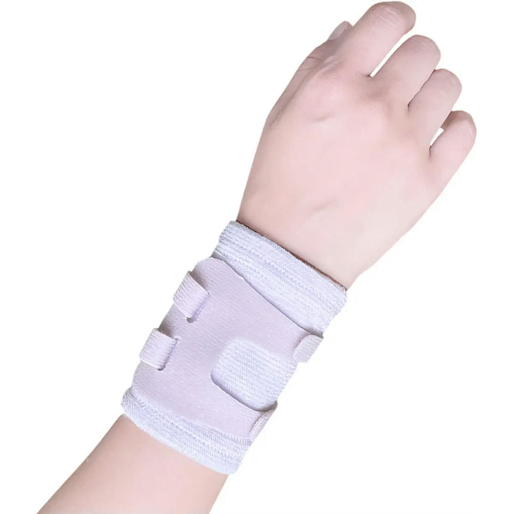 Muñequera Deportiva Ajustable para Soporte de Muñeca, Ligera y Transpirable (Blanco)