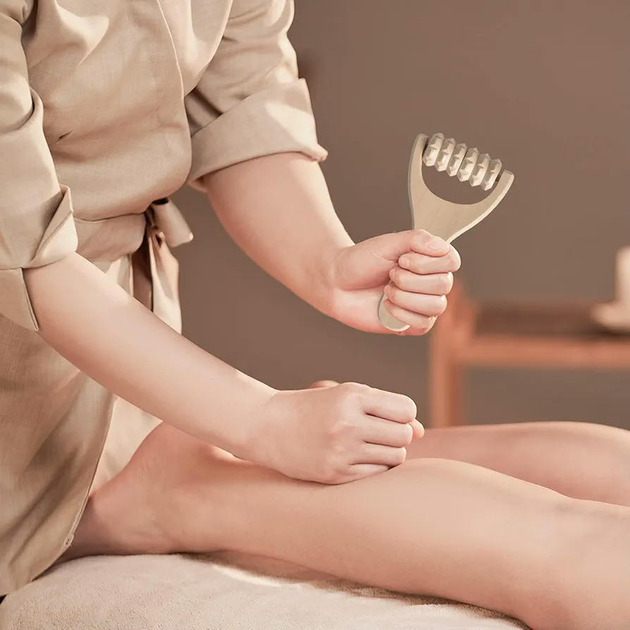 4 Rodillos de madera para masaje manual, herramientas de terapia, masajeadores para relajar músculos de manos, piernas y cuerpo