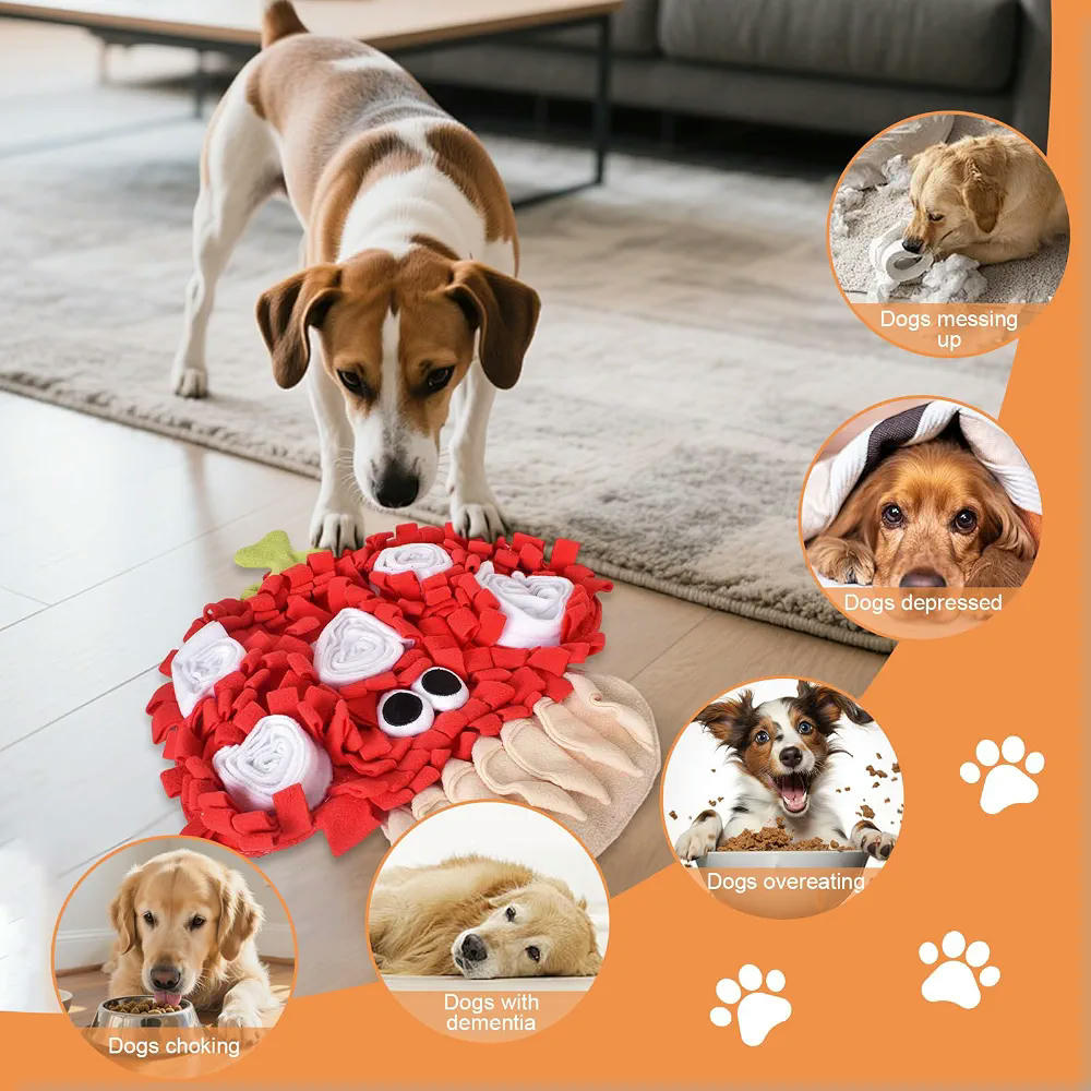 Alfombrilla para Olfatear Mascotas con Forma de Hongo, Estimulación Mental y Alivio del Estrés, forma de seta, perfecto para Gatos, Perros, Conejos