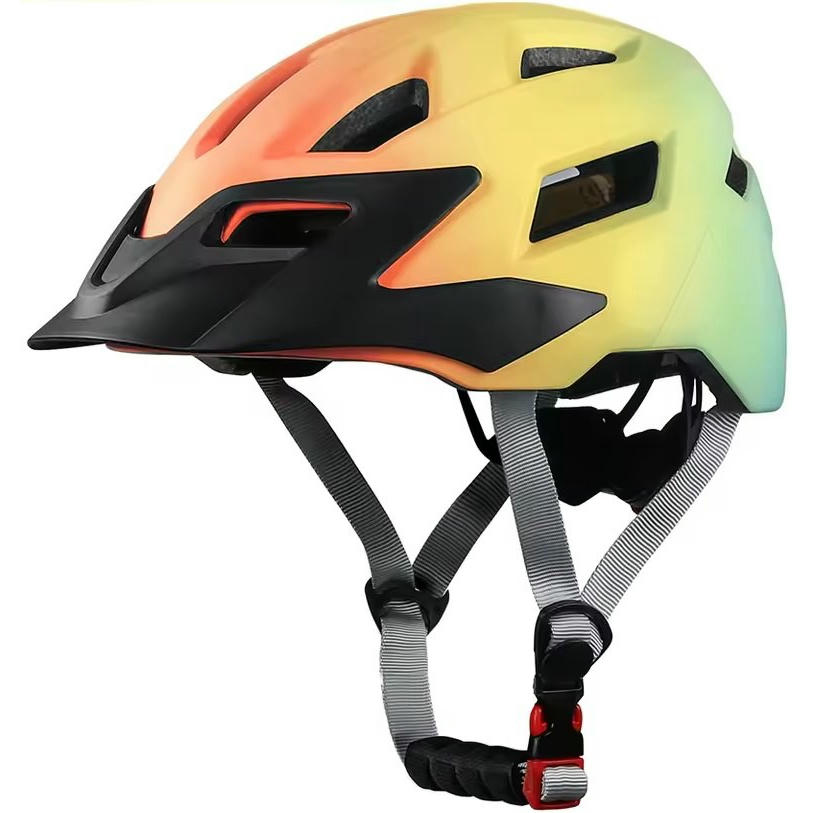 Casco de Seguridad para Niños, Protección para Ciclismo y Deportes al Aire Libre, Talla M (55-59cm), Multicolor Arcoíris