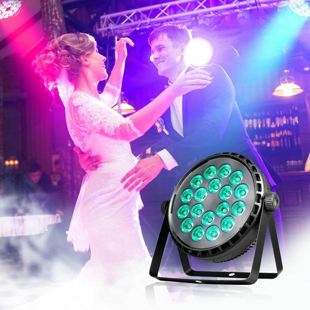 Luces Par de 80 W RGBW 4 en 1 LED con control remoto - Ideal para eventos y espectáculos