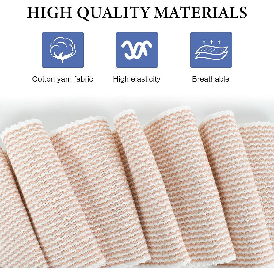 5 vendajes de compresión elásticos reutilizables de 10 cm x 4,5 m para soporte y prevención de lesiones