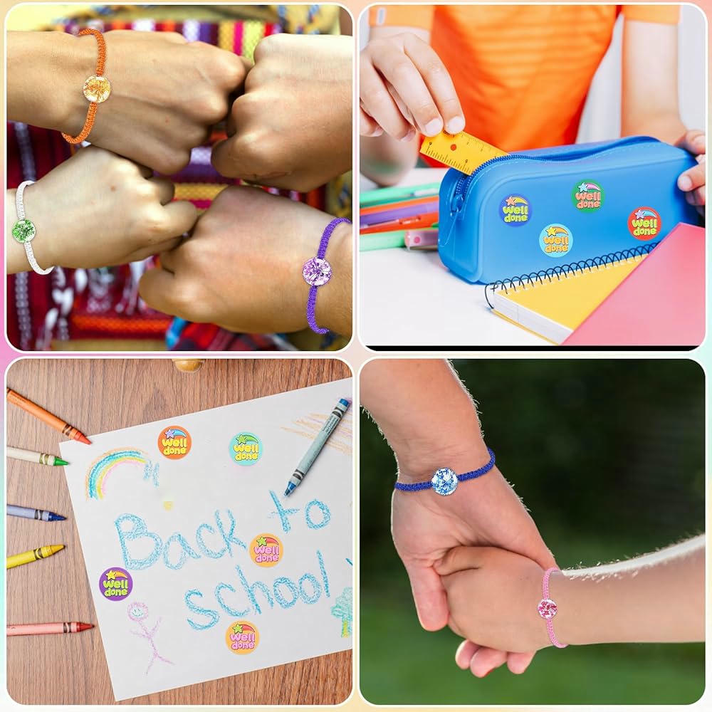 10 Piezas Pulseras Trenzadas Ajustables con Flores Hechas a Mano para Muñeca y Tobillo (Multicolor)