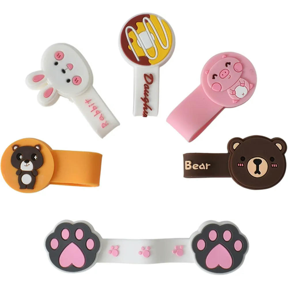 Organitzador de Cables de Silicona Magnètic 6 Peces, Clips Reutilitzables per a Auriculars i Cables, Disseny Colorit i Funcional