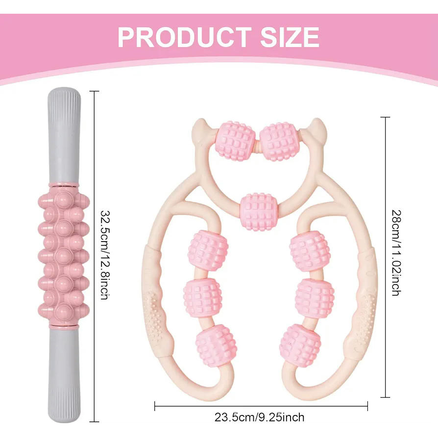 Rodillo Muscular de Espuma 3D para Masaje de Piernas y Cuerpo, Alivio de Rigidez y Fatiga
