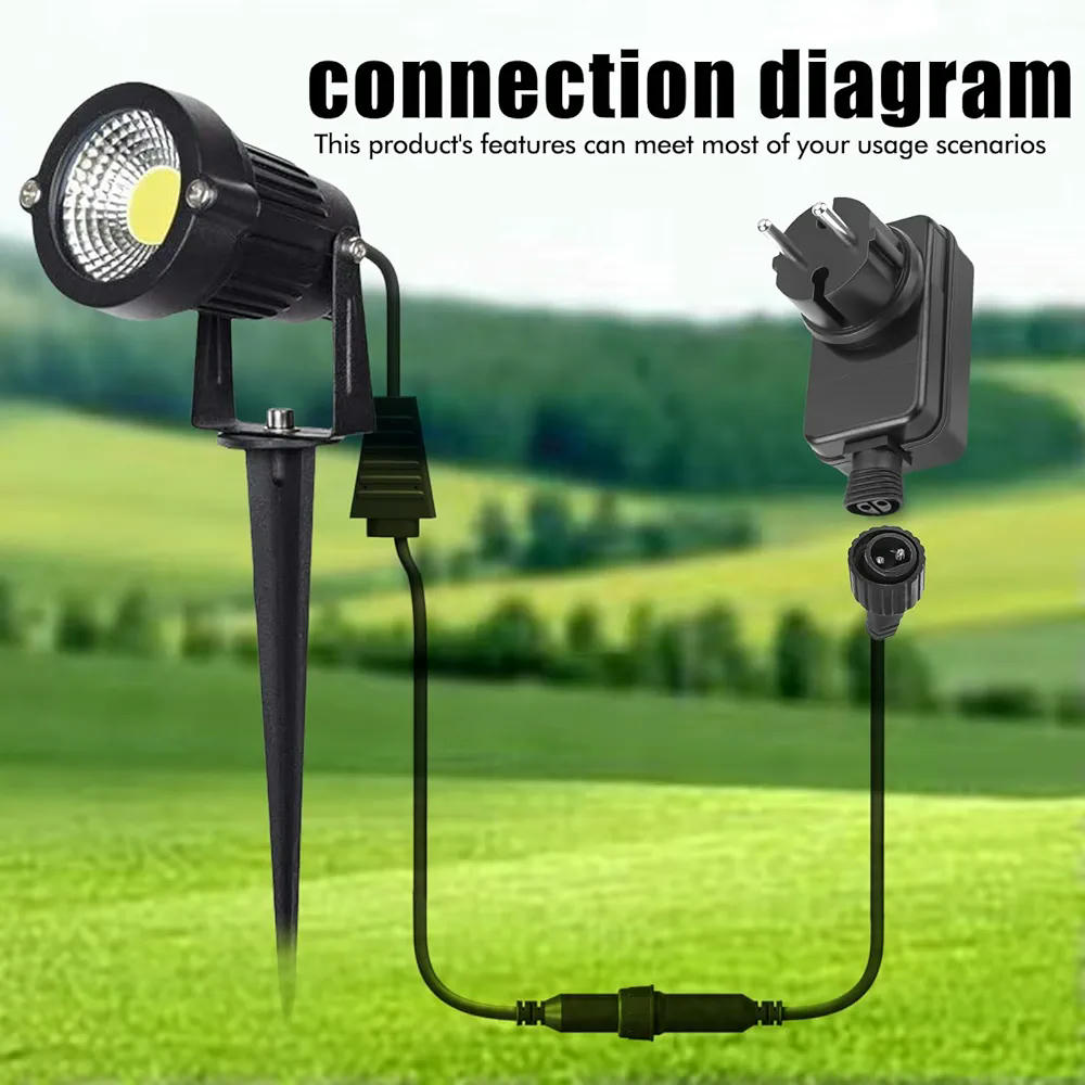 Adaptadores de corriente LED 12V 2A 24W IP44 impermeable para luces de jardín y decoraciones navideñas, pack de 2 unidades
