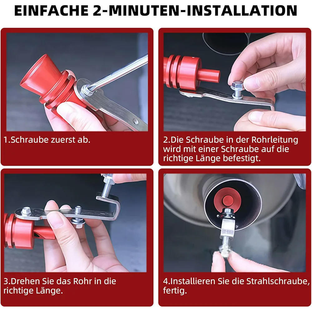 Tubo de escape simulador de sonido turbo Vortex, 2 unidades, aleación de aluminio, generador de sonido universal para coches y motocicletas