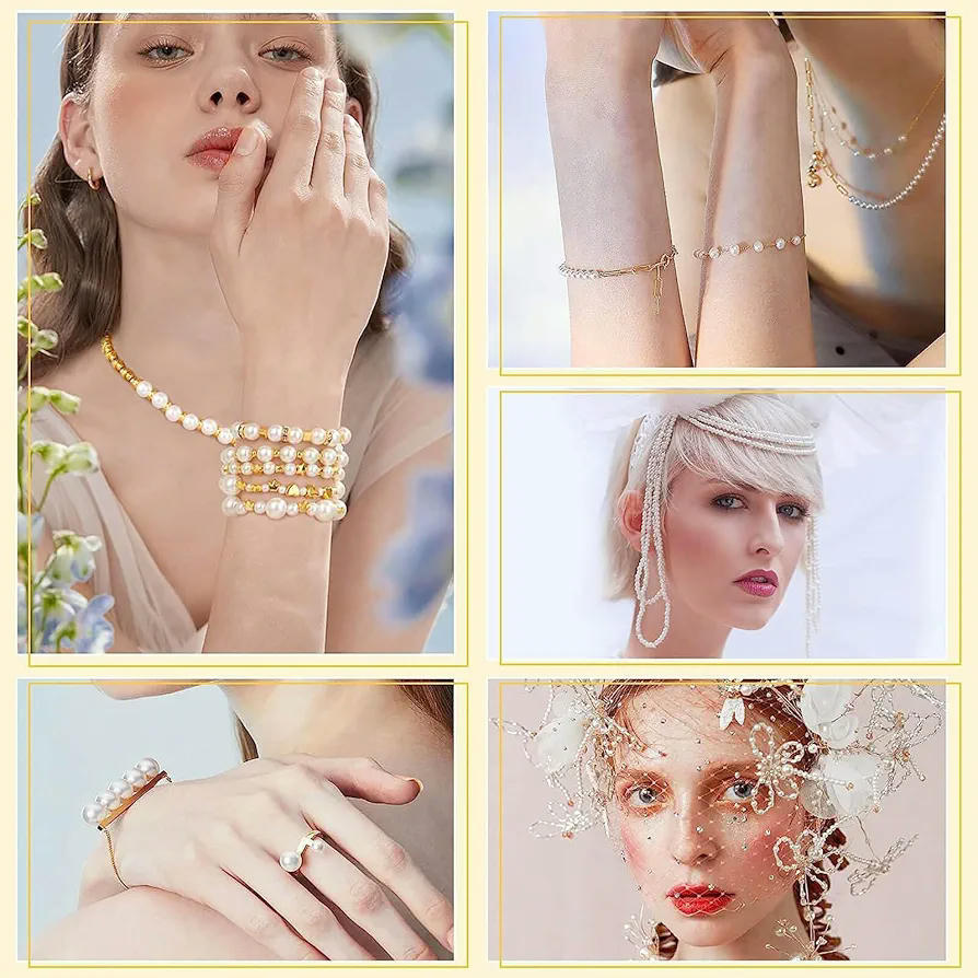 Kit de 2045 Piezas para Hacer Pulseras y Collares con Cuentas Espaciadoras y Bolitas, en caja transparente