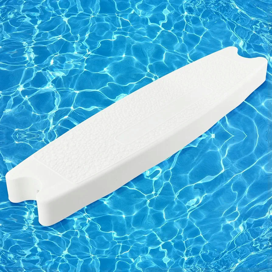 Peldaño blanco para escalera de piscina, repuesto de plástico resistente, compatible con escaleras de piscina sobre el suelo y subterráneas (color blanco)
