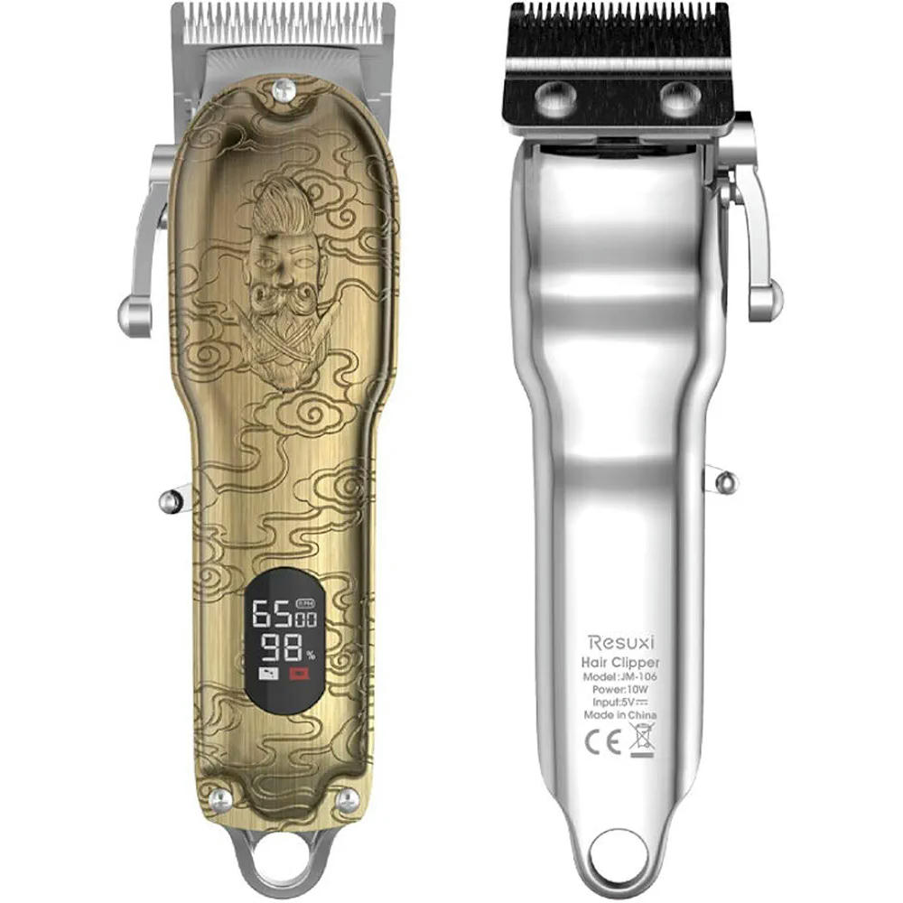 Cortadora de cabello inalámbrica, cortadora de pelo USB recargable, máquina de afeitar de precisión T-Calvo, kit de estética para uso familiar