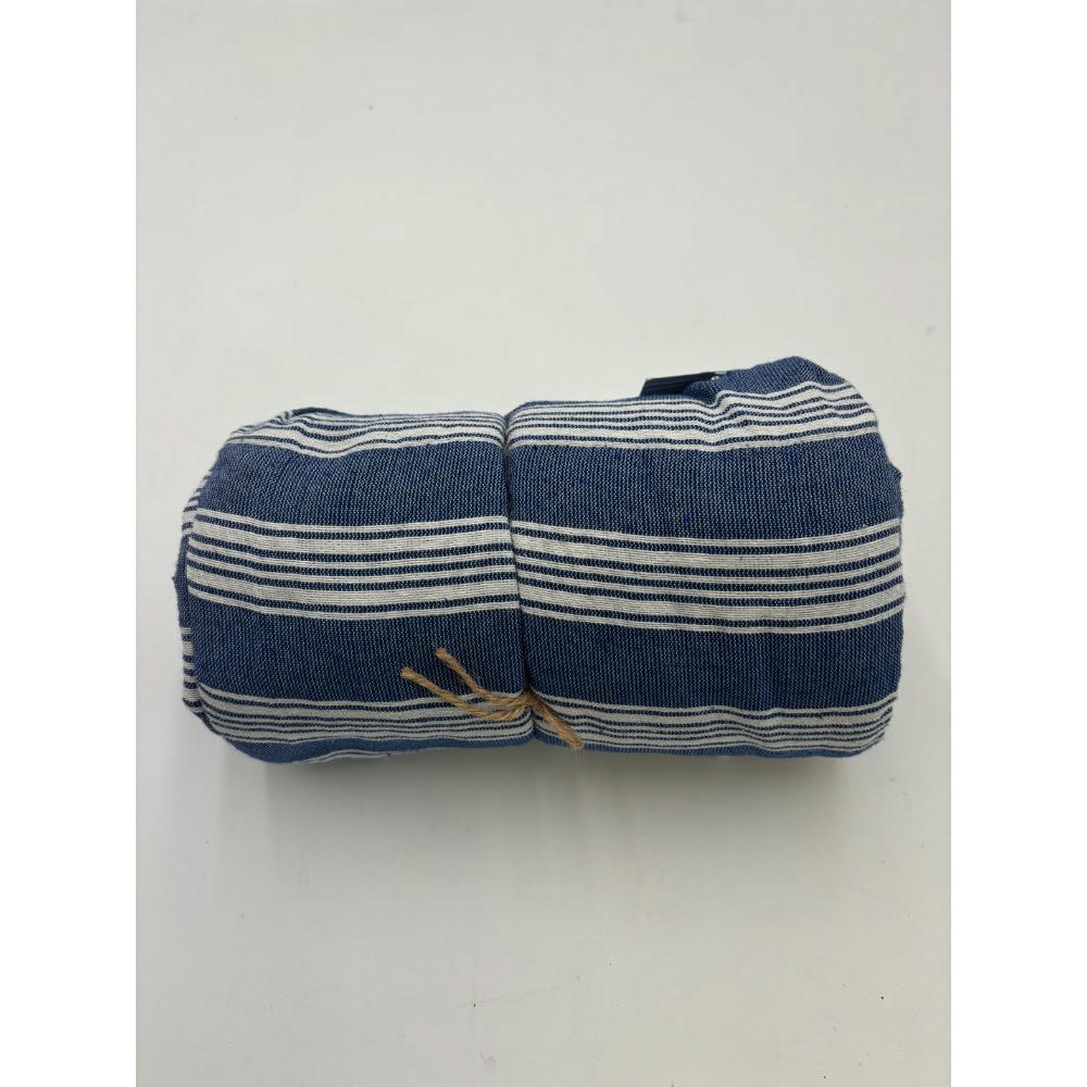 Pareo toalla Sena 95x180 azul oscuro con rayas blancas
