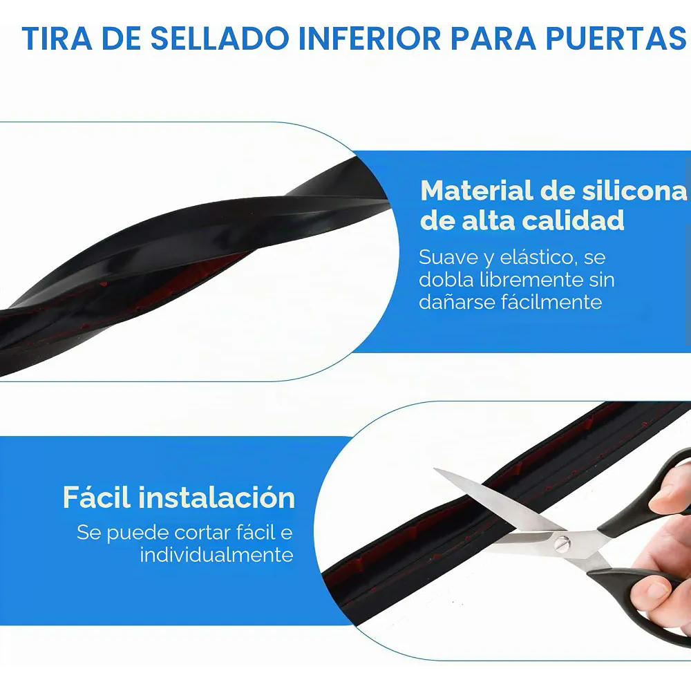 Junta de Perfil de Zócalo de Cocina de Caucho de Silicona, 3 metros, Ideal para Zócalos de 15 mm a 18 mm (Blanco)