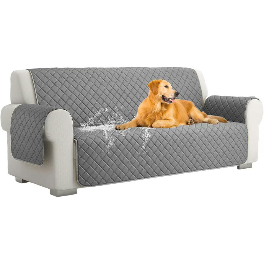 Funda de Sillón Relax Reclinable, Impermeable, Antarañazos, Ideal para Mascotas, Soporte Estable, Compatible con Sofás de Diferentes Tamaños (Color Gris)