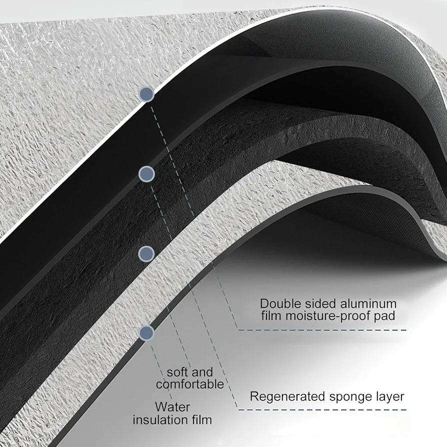 Estora Aïllant d'Alumini, 200 x 150 cm, estora portàtil impermeable per a càmping, platja i pícnic, coixinet plegable