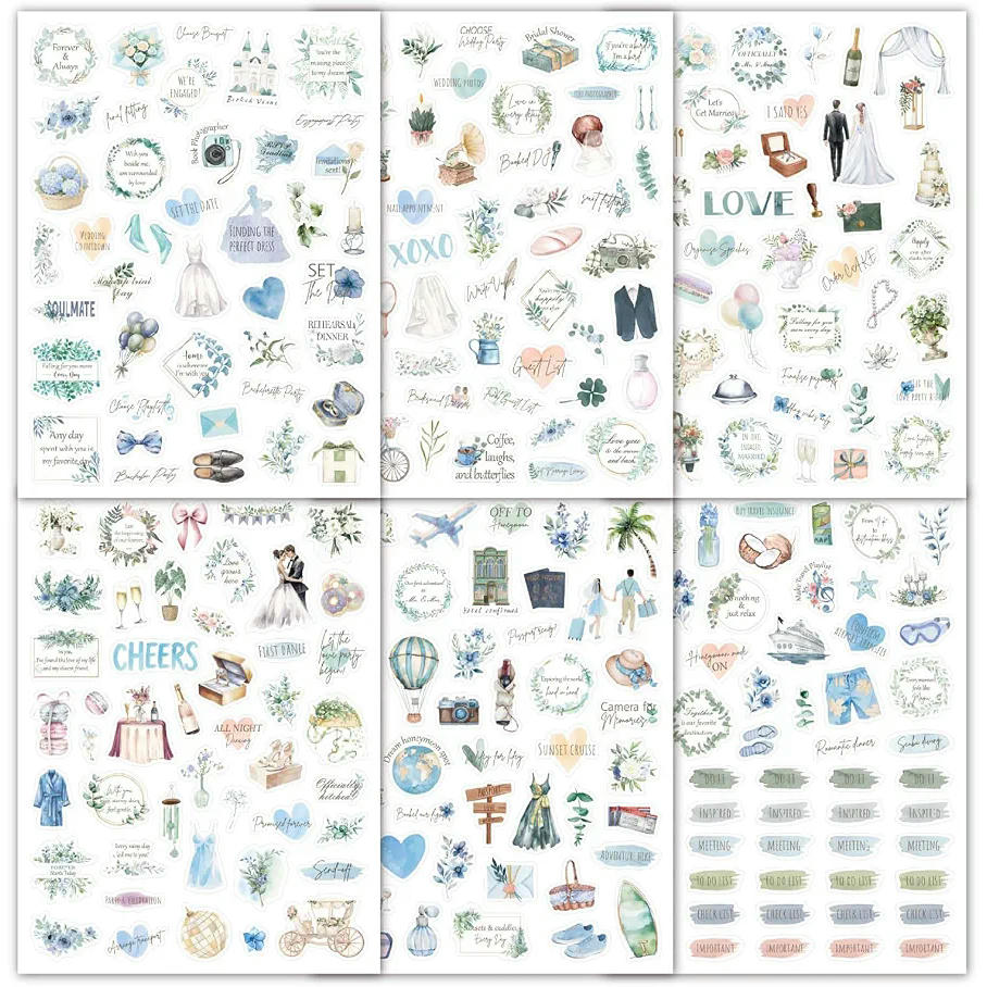 Libro de Visitas para Bodas de 144 Páginas, con 6 Hojas de Pegatinas, Álbum de Fotos para Bodas y Celebraciones, 21 x 21 cm (Marrón)