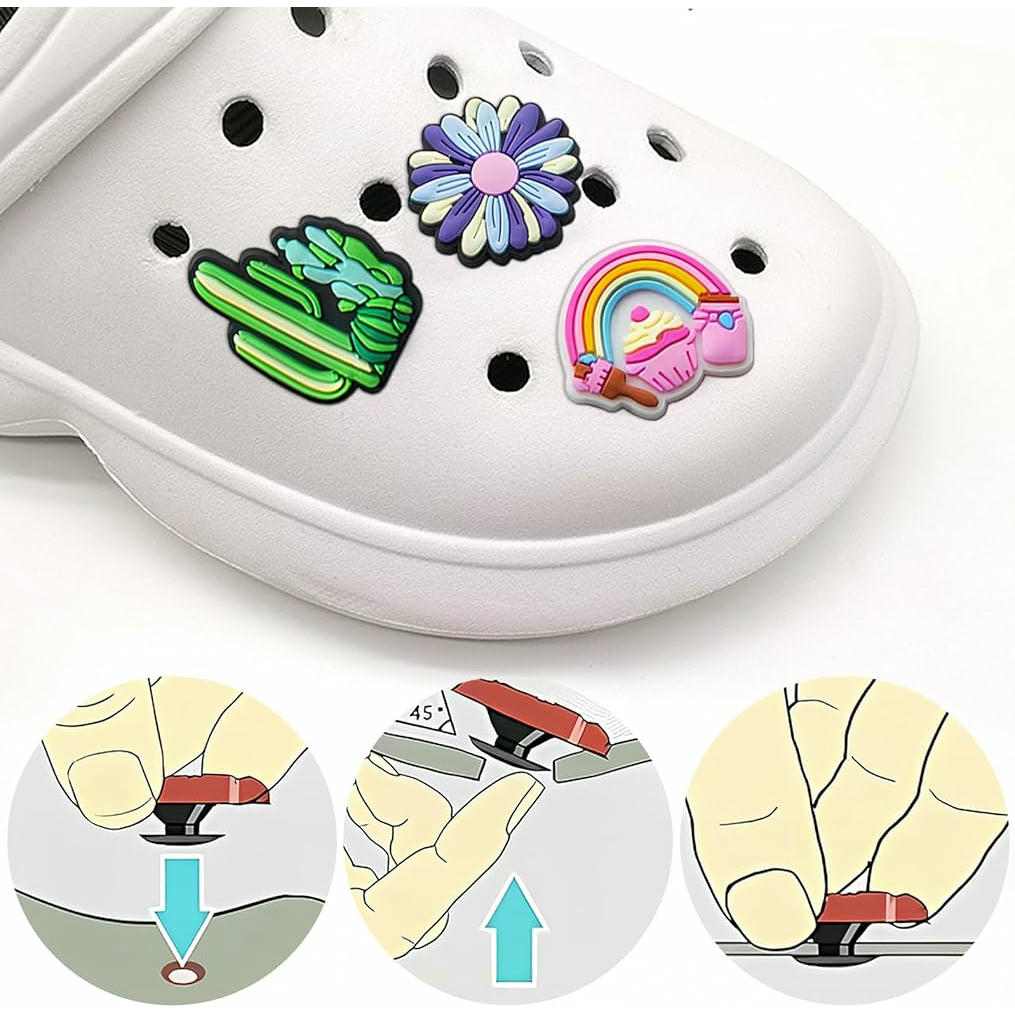 Juego de 35 Adornos Coloridos para Zapatos, Broches para Crocs, Decoraciones de PVC Duraderas y Resistentes al Agua, Abalorios para Niños y Adultos (multicolor)