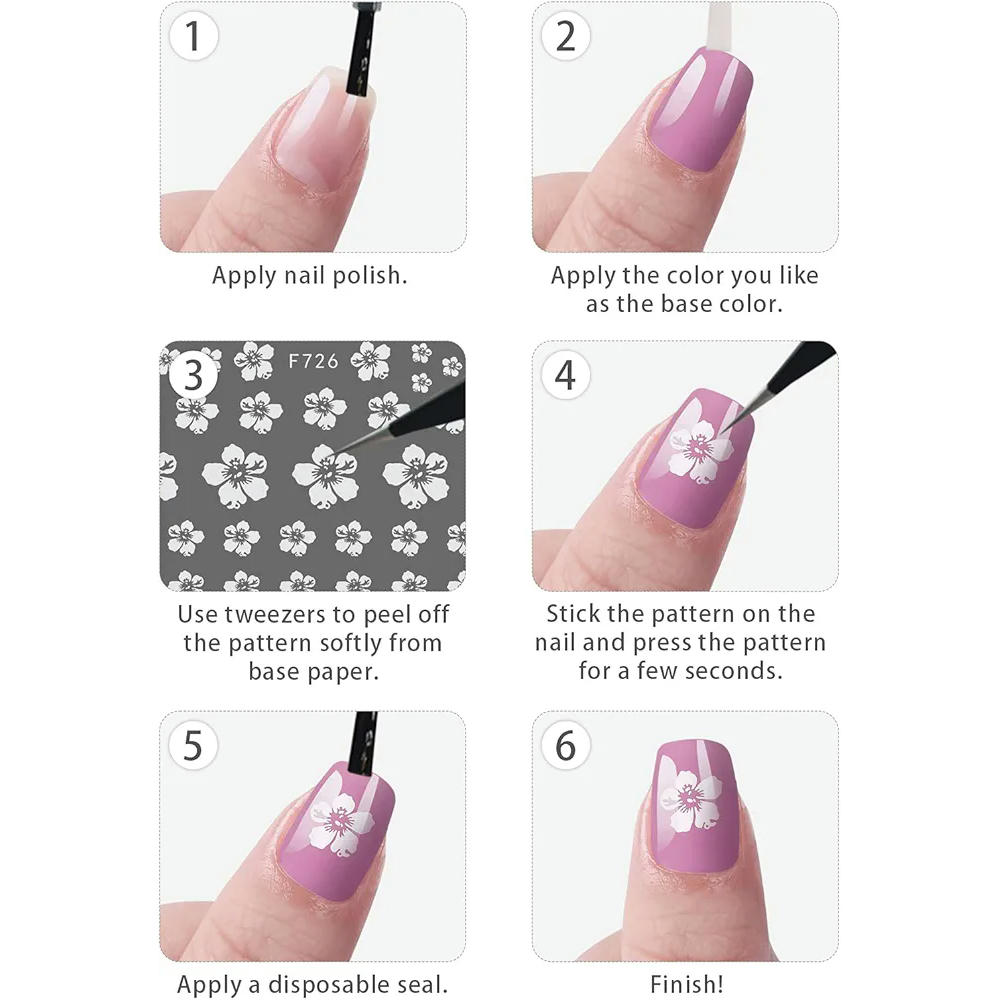 Pegatinas de Flores de Cerezo Blancas 3D, 8 Hojas Autoadhesivas para Uñas, Calcomanías Decorativas para Nail Art, Ideal para Uñas Acrílicas y Postizas (color blanco)