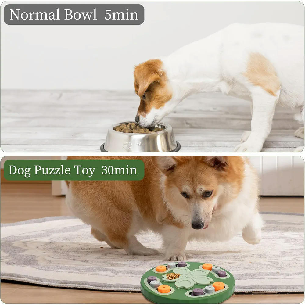 Juguete interactivo para perros, estimulación mental, alimentación lenta, prevención de obesidad, diseño seguro, base antideslizante, multi-niveles