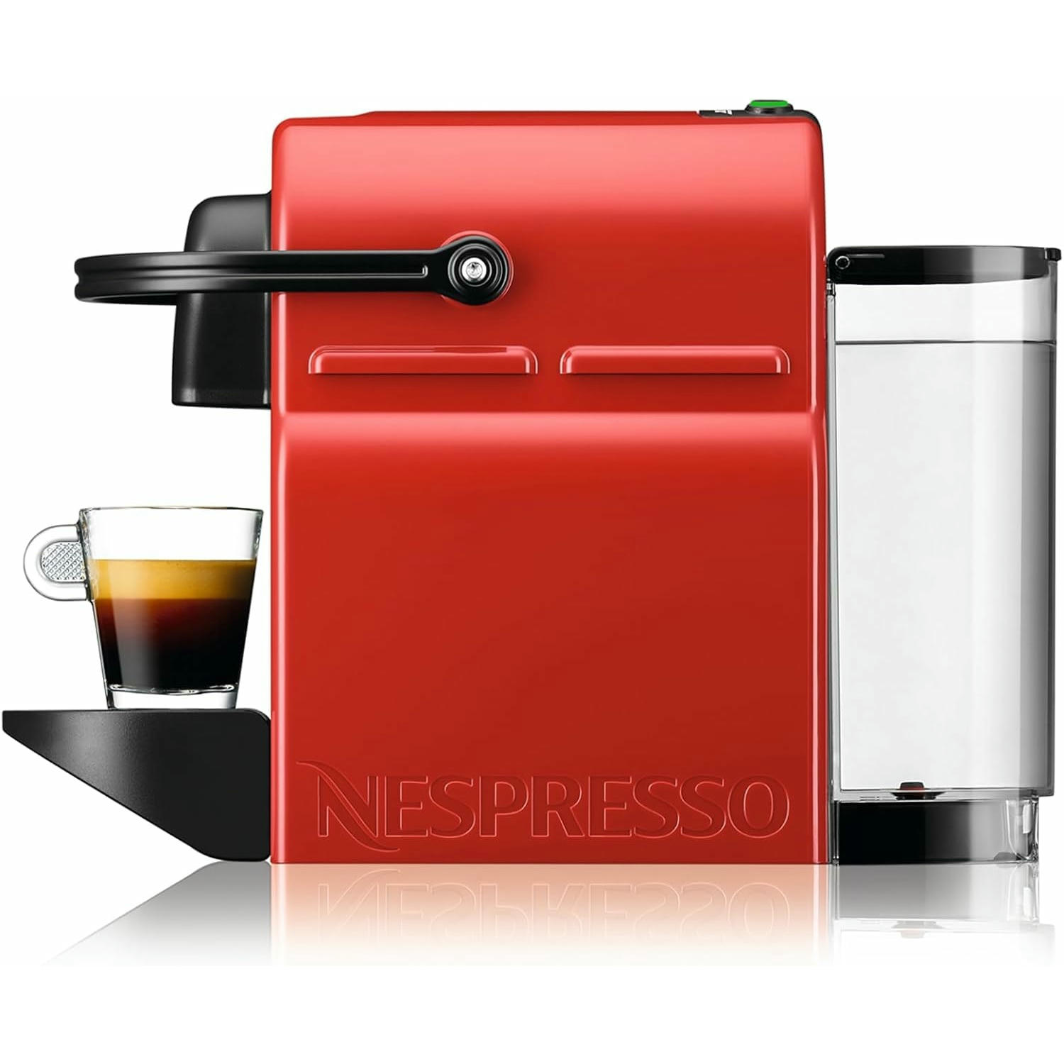 Nespresso Krups Inissia XN1005 - Cafetera monodosis de cápsulas Nespresso, 19 bares, apagado automático, color rojo