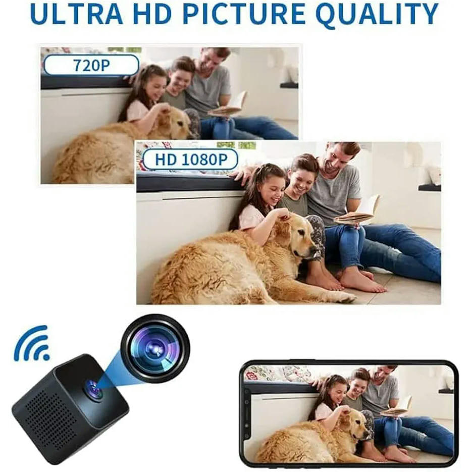 Mini Cámara espía oculta HD 1080P inalámbrica, modelo de vigilancia para interiores, compatible con WiFi, ideal para seguridad del hogar y mascotas