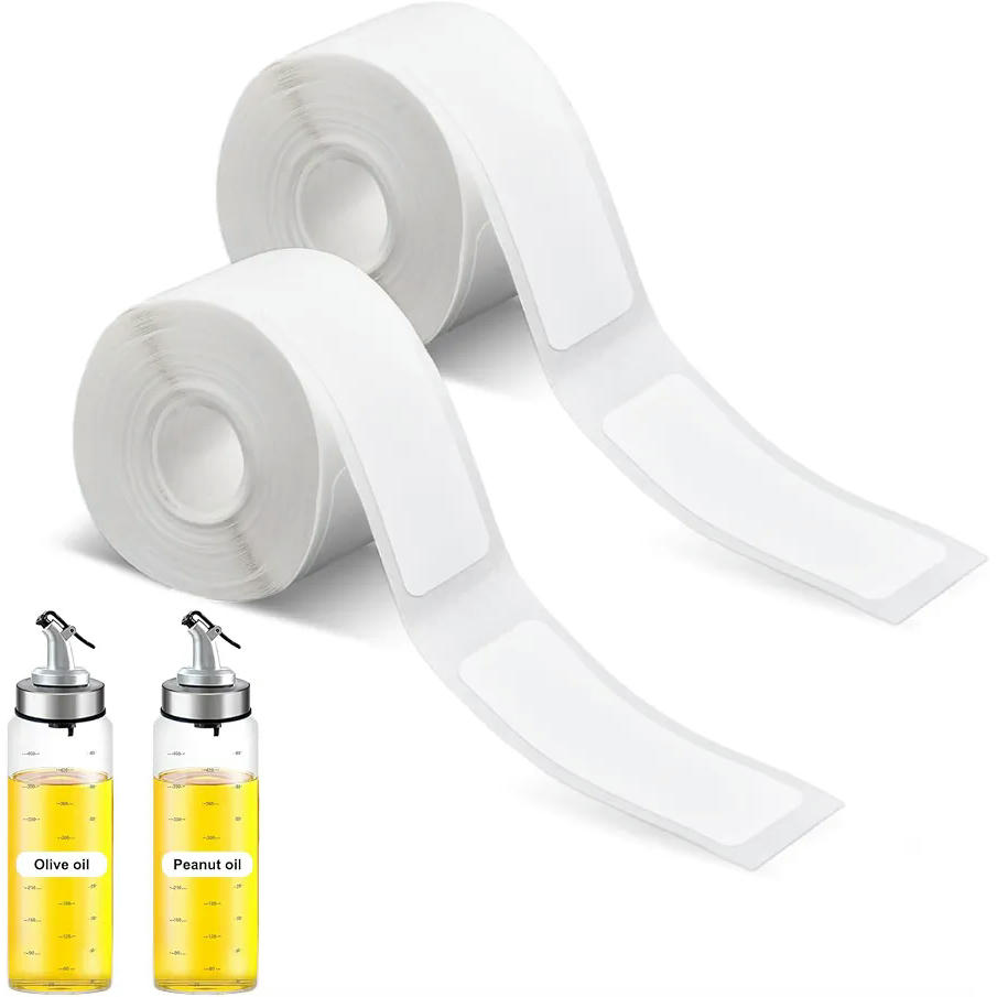 Etiquetas Adhesivas Termosensibles 12x40 mm para Impresoras de Etiquetas - Rollo de 160 Etiquetas, 2 Rollos (Blanco)