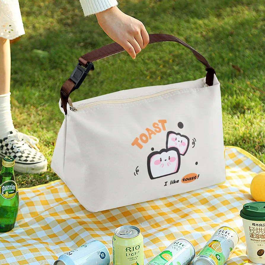 Bolsa térmica porta alimentos, modelo aislante y reutilizable, ideal para oficina y escuela, resistente a fugas, adecuada para niños y adultos, color amarillo