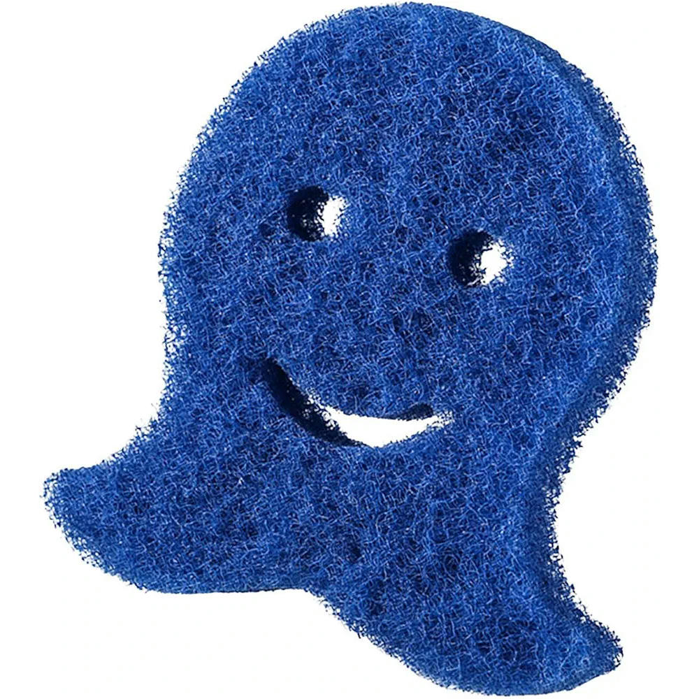 Atrapador de pelo para lavadora, extractor reutilizable, 11 x 11 cm, diseño pulpo fantasma (Azul)