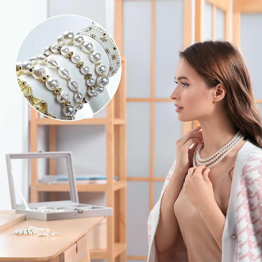 Kit de 2045 Piezas para Hacer Pulseras y Collares con Cuentas Espaciadoras y Bolitas, en caja transparente
