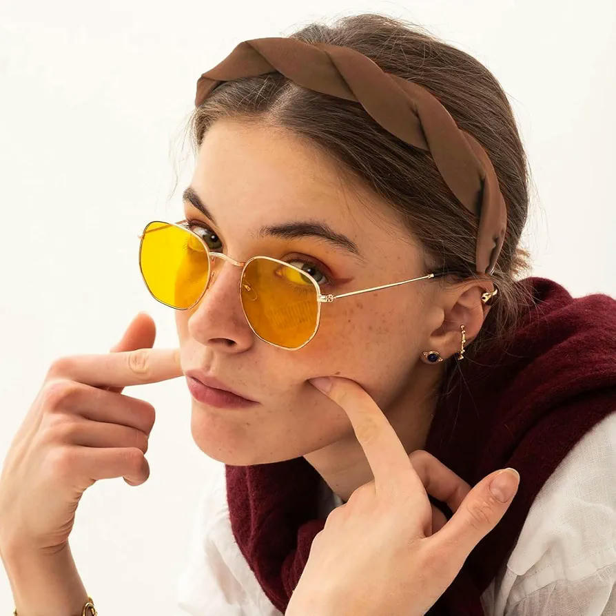 Juego de 3 diademas sólidas para mujeres y niñas, trenzadas anchas, diademas de tela con dientes, accesorios antideslizantes de 3 cm, 3 colores (Marron, Blanco, Negro)