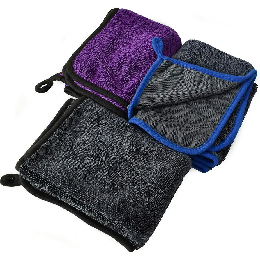 Toallas de Microfibra para Coche, 3 Unidades, 40x60 cm, Alta Absorción y Limpieza Segura
